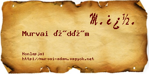 Murvai Ádám névjegykártya