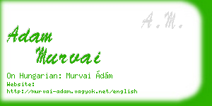 adam murvai business card